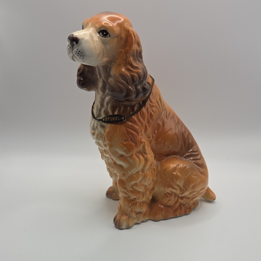 Enesco Brown and Cream Cocker Spaniel Figurine. Vintage